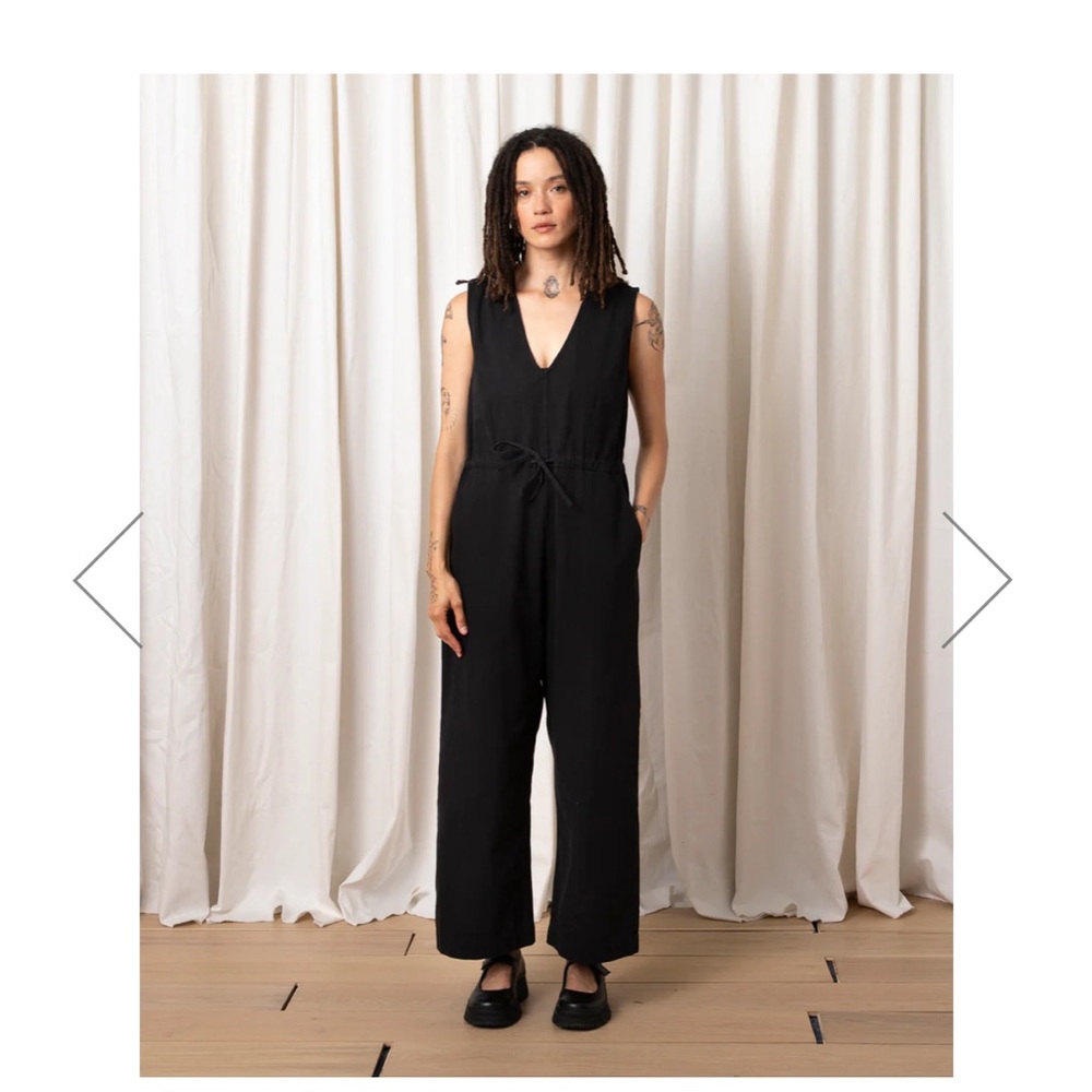 Ali Golden Linen Jumpsuit